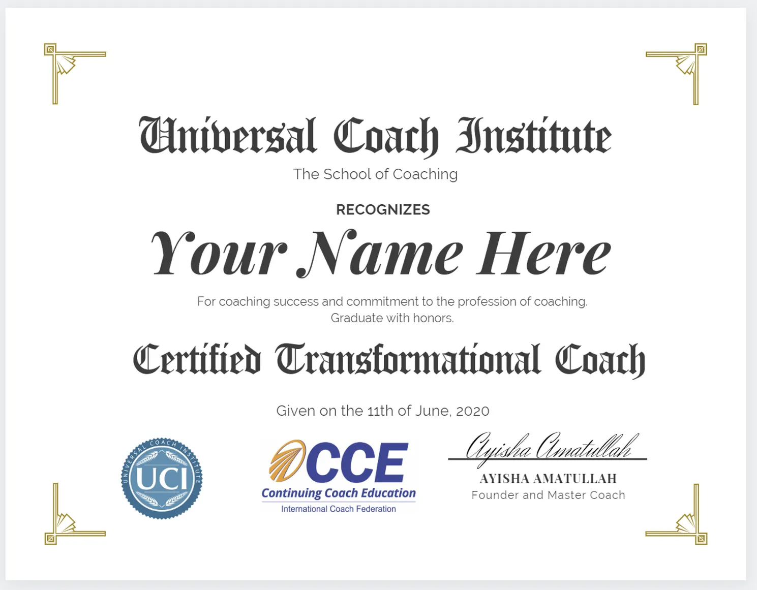 Transformational Life Coach Training (ICF Approved)